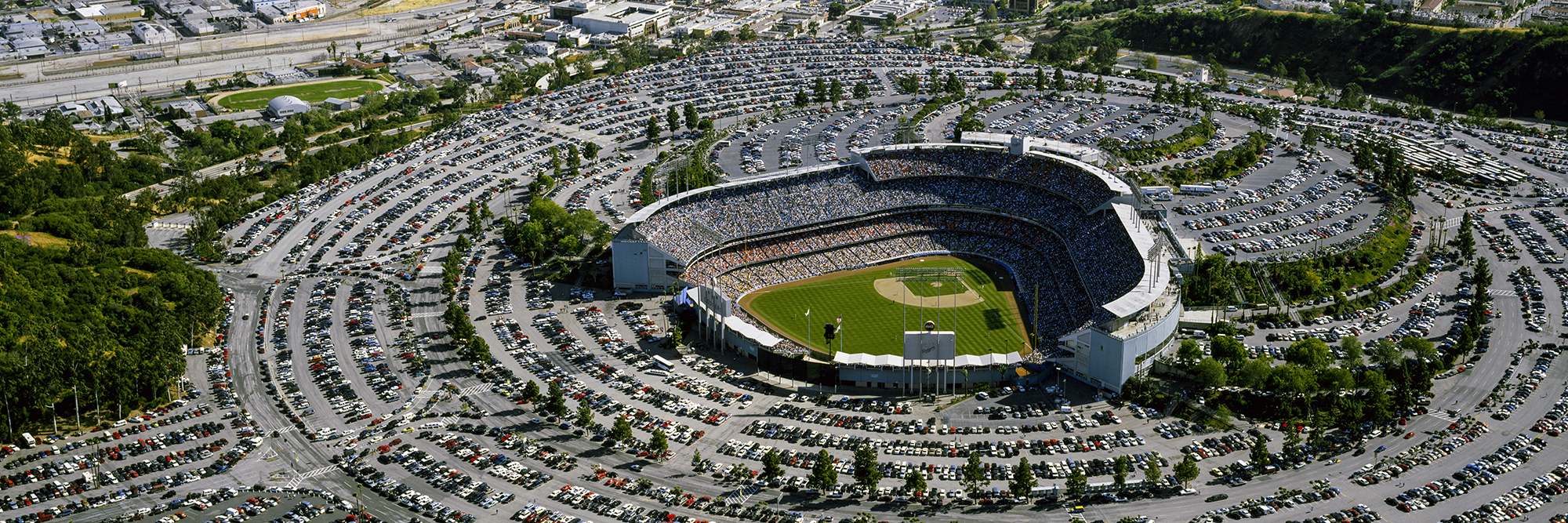 Aerial View Of Dodger Stadium Wall Mural - Murals Your Way