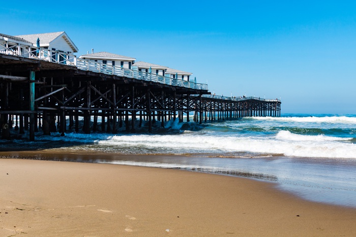 Pacific Beach Pier Wallpaper Wall Mural by Magic Murals